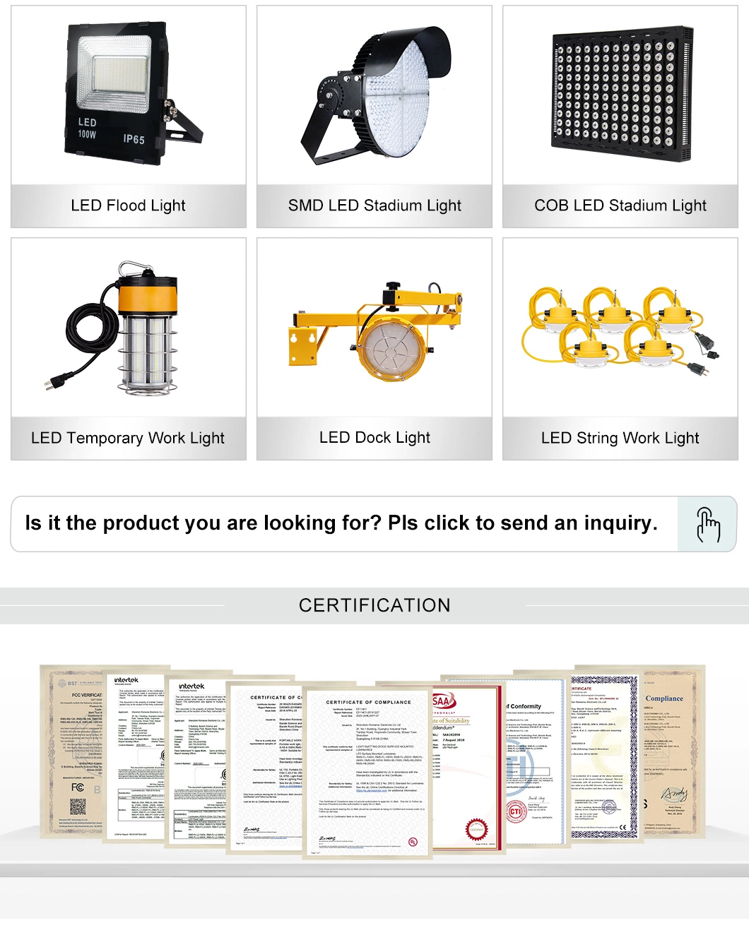 IP65 Industrial 60W 80W 100W 150W High Bay LED Lighting