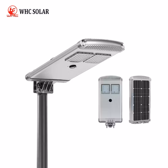 Miglior prezzo all'ingrosso 100W 150W 200W 250W Pannello esterno alimentato a energia Sensore di movimento dell'inondazione Strada Parete esterna del giardino LED All in One Lampione stradale solare